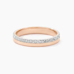 Histoire d'Or Alliance Fantaisie Diamantee Ruban Plat or bicolore Discount