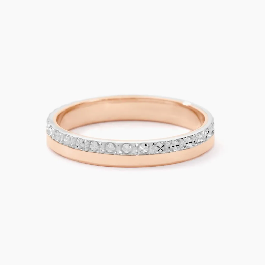 Histoire d'Or Alliance Fantaisie Diamantee Ruban Plat or bicolore Discount