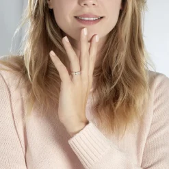 Histoire d'Or Alliance Fantaisie Diamantee Ruban Plat or bicolore Best