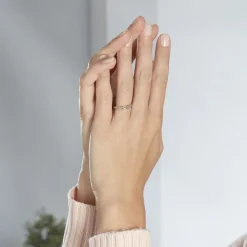 Histoire d'Or Alliance Fantaisie Diamantee Ruban Plat Or Bicolore New