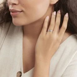 Histoire d'Or Alliance Fantaisie Diamantee Ruban Plat or blanc Online