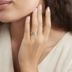 Histoire d'Or Alliance Fantaisie Diamantee Ruban Plat or blanc Online