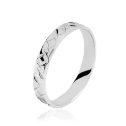 Histoire d'Or Alliance Fantaisie Ruban Plat or blanc Online