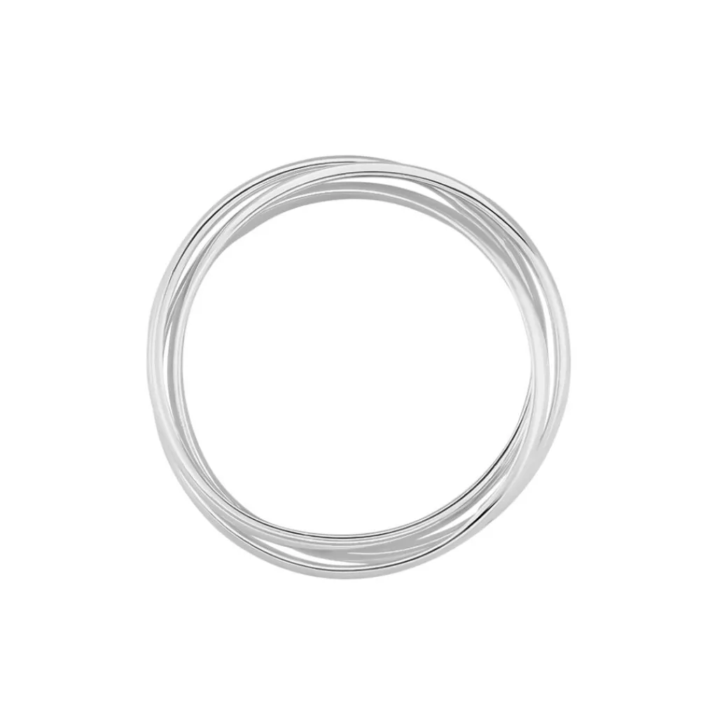 Histoire d'Or Alliance Filipine Demi Jonc Classique Argent Blanc