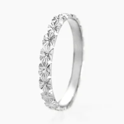 Histoire d'Or Alliance Fleur Diamantee Ruban Plat or blanc Online