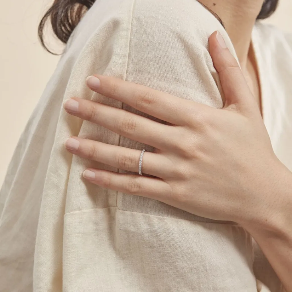 Histoire d'Or Alliance Florence Argent Blanc Oxyde De Zirconium Discount