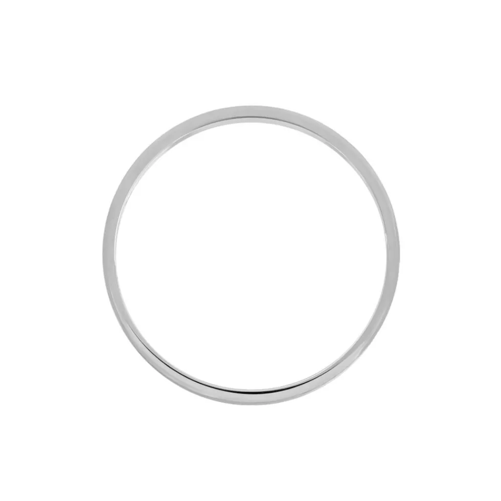 Histoire d'Or Alliance Georgius Ruban Plat Palladium Blanc