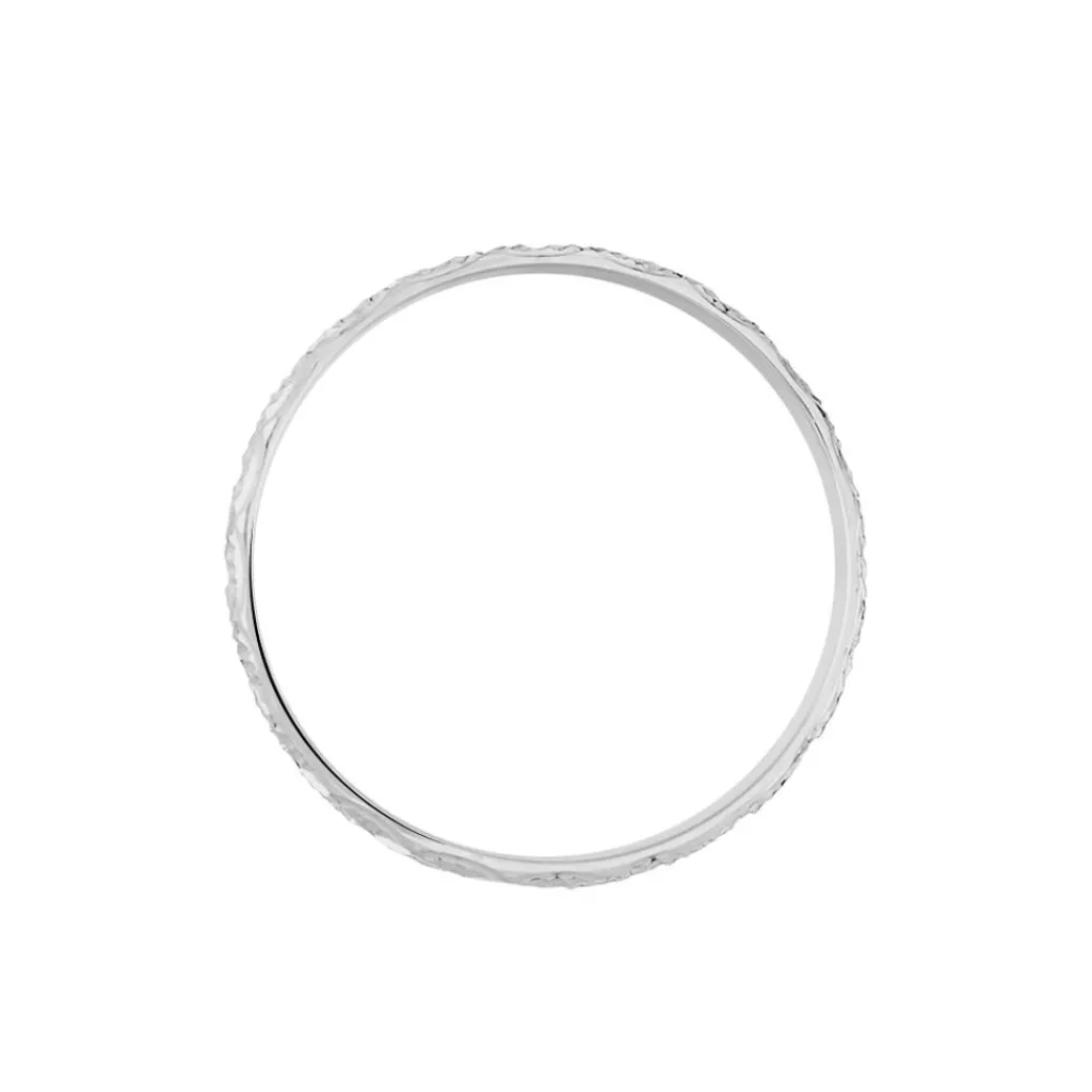 Histoire d'Or Alliance Ginny Ruban Plat Or Blanc Clearance