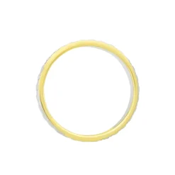 Histoire d'Or Alliance Grain De Folie Diamantee Ruban Plat Or Bicolore Clearance