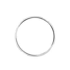 Histoire d'Or Alliance Hades Texture Ruban Plat Palladium Blanc