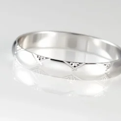 Histoire d'Or Alliance Harmonie Demi Jonc Classique Or Blanc Discount