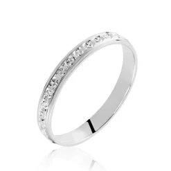 Histoire d'Or Alliance Heldea Ruban Plat Or Blanc Discount