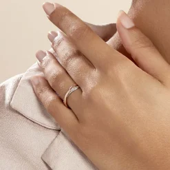 Histoire d'Or Alliance Hermana Ruban Plat Or Bicolore Clearance