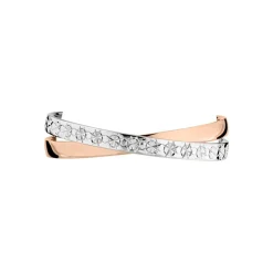 Histoire d'Or Alliance Hermana Ruban Plat Or Bicolore Discount