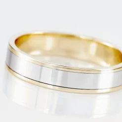 Histoire d'Or Alliance Hevan Ruban Or Bicolore Clearance