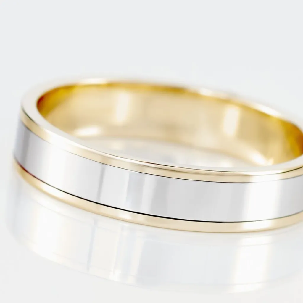 Histoire d'Or Alliance Hevan Ruban Or Bicolore Clearance