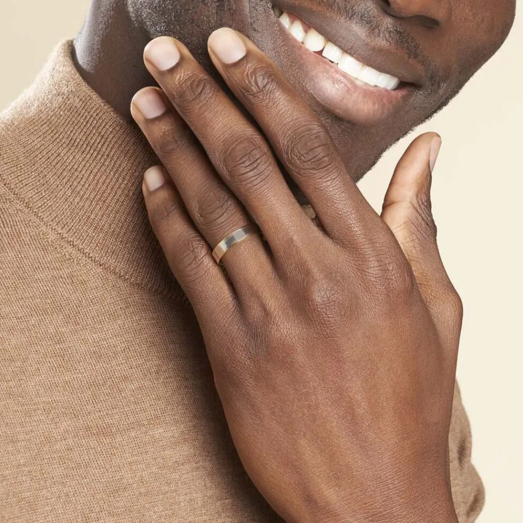 Histoire d'Or Alliance Hevan Ruban Or Bicolore Clearance