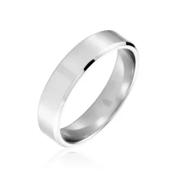 Histoire d'Or Alliance Hild Ruban Biseaute Palladium Blanc Clearance