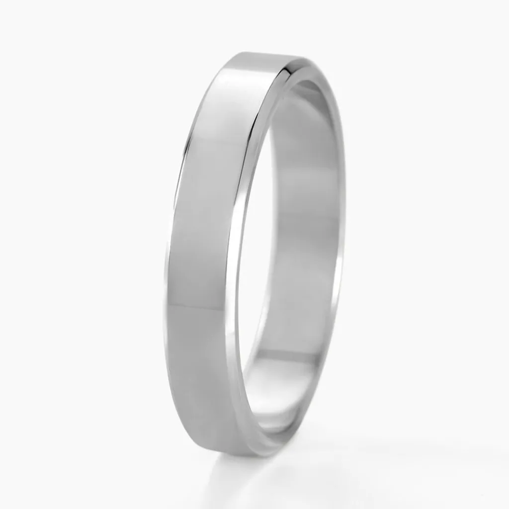 Histoire d'Or Alliance Inayah Ruban Plat Argent Blanc Clearance