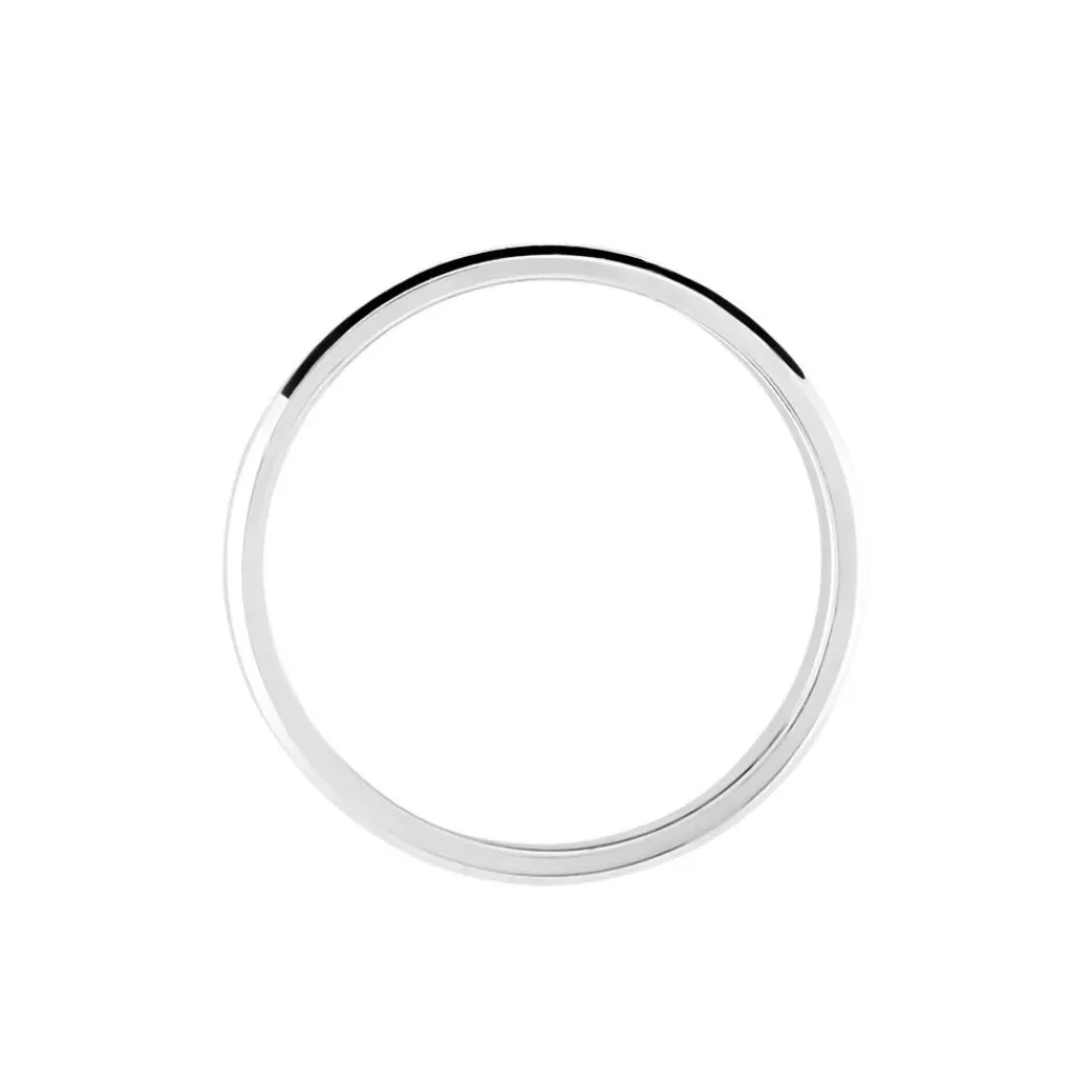 Histoire d'Or Alliance Inayah Ruban Plat Argent Blanc Clearance