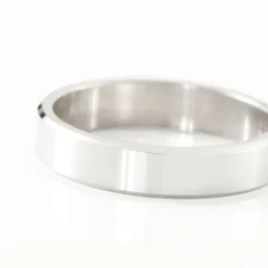 Histoire d'Or Alliance Inayah Ruban Plat Argent Blanc Clearance