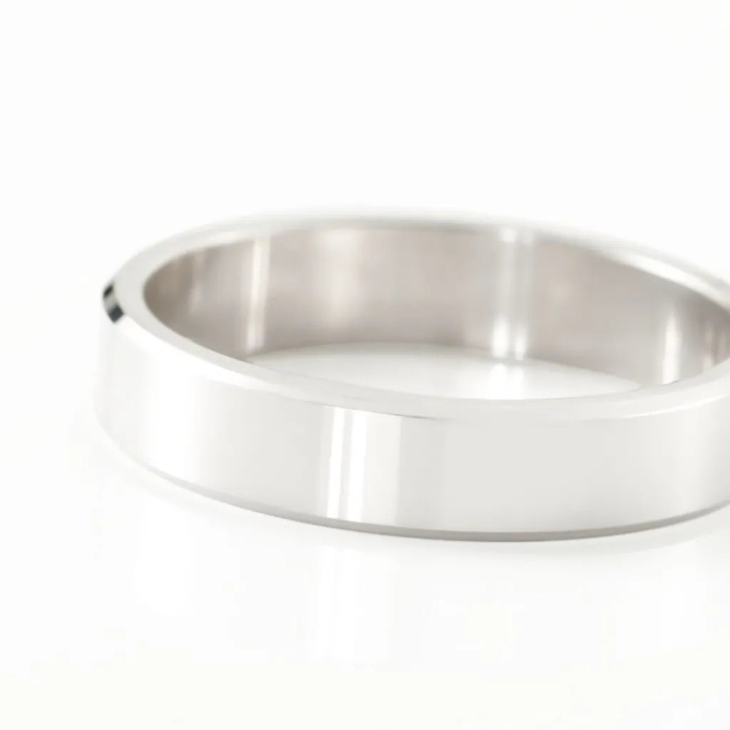 Histoire d'Or Alliance Inayah Ruban Plat Argent Blanc Clearance