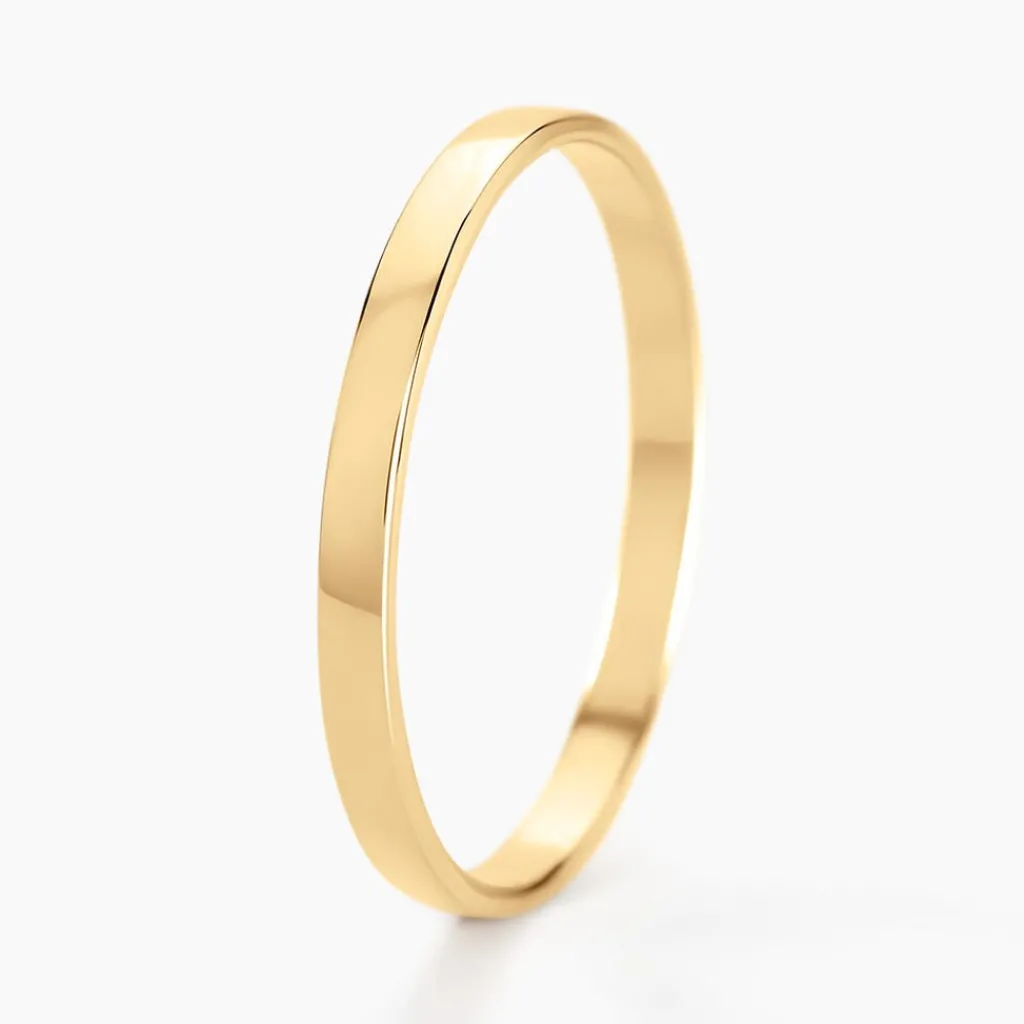 Histoire d'Or Alliance Julie Ruban Classique Or Jaune Best