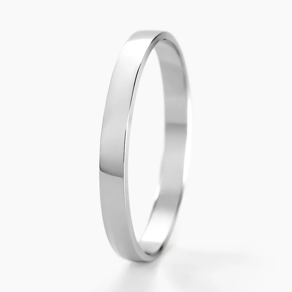 Histoire d'Or Alliance Julie Ruban Classique Or Blanc Discount