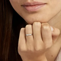 Histoire d'Or Alliance Julie Ruban Classique Or Blanc Discount