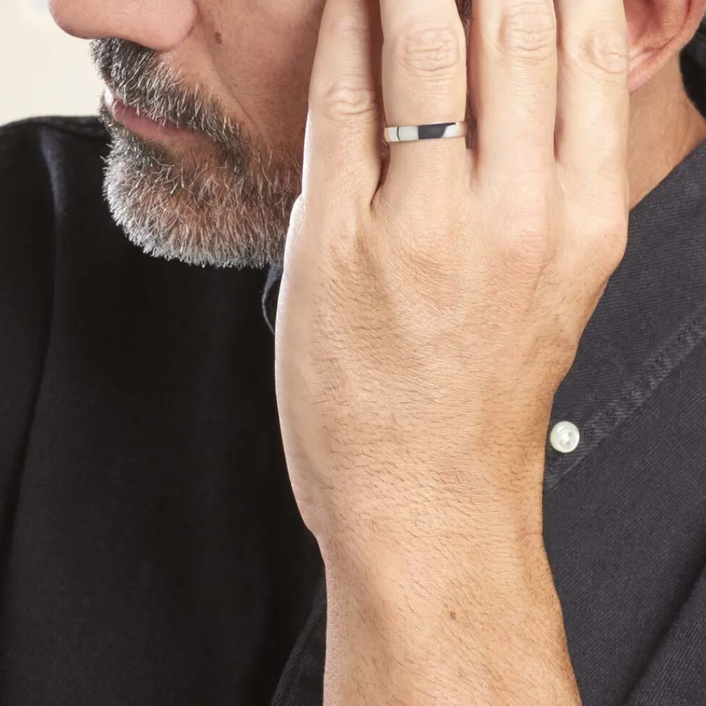 Histoire d'Or Alliance Julie Ruban Classique Or Blanc Outlet