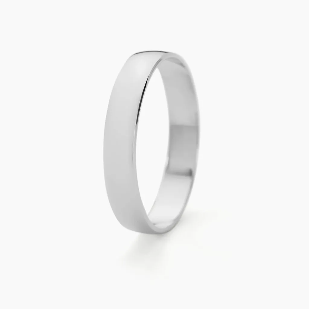 Histoire d'Or Alliance Julie Ruban Classique Platine Blanc Hot