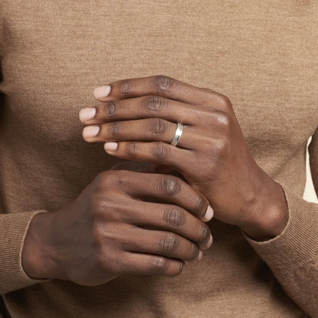 Histoire d'Or Alliance Julio Ruban Poli Brosse Or Blanc Best