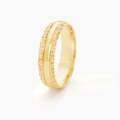 Histoire d'Or Alliance June 2 Rangs Diamantee Ruban Plat or jaune Discount