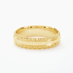 Histoire d'Or Alliance June 2 Rangs Diamantee Ruban Plat or jaune Discount