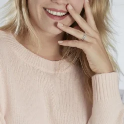 Histoire d'Or Alliance June 2 Rangs Diamantee Ruban Plat or blanc Discount