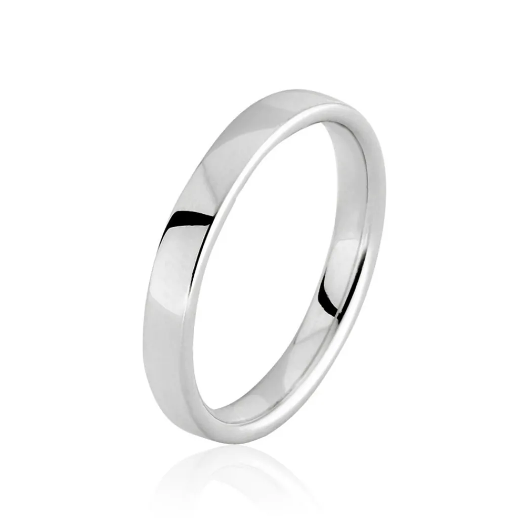 Histoire d'Or Alliance Junius Ruban Confort Or Blanc Hot
