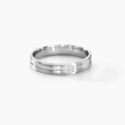 Histoire d'Or Alliance Kamil Argent Diamant