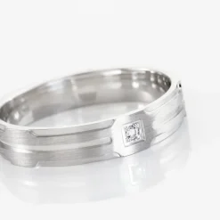 Histoire d'Or Alliance Kamil Argent Diamant