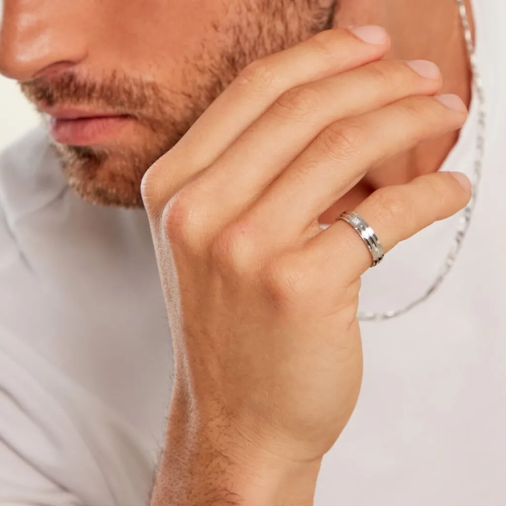 Histoire d'Or Alliance Kamil Argent Diamant