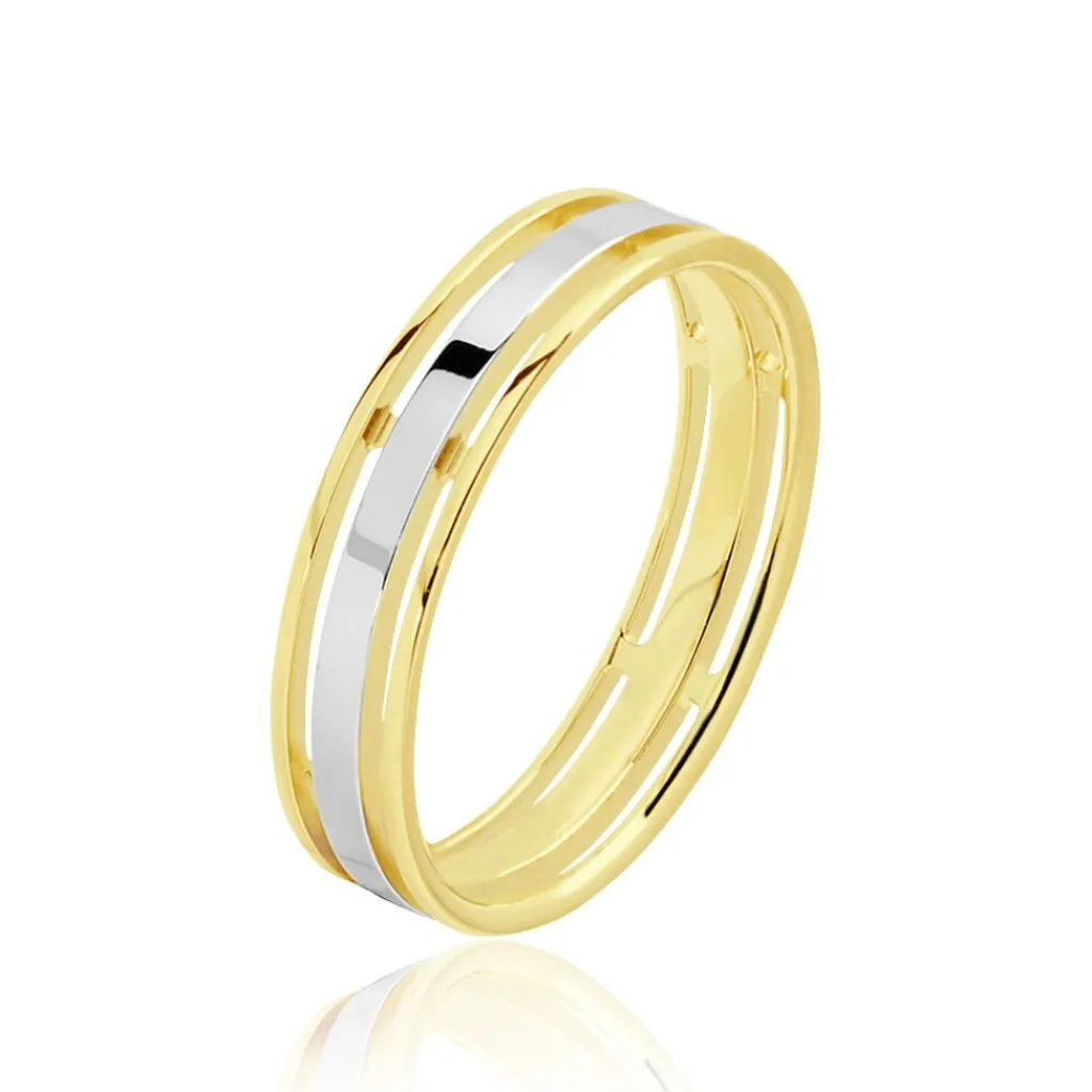 Histoire d'Or Alliance Laumer Ruban Or Bicolore