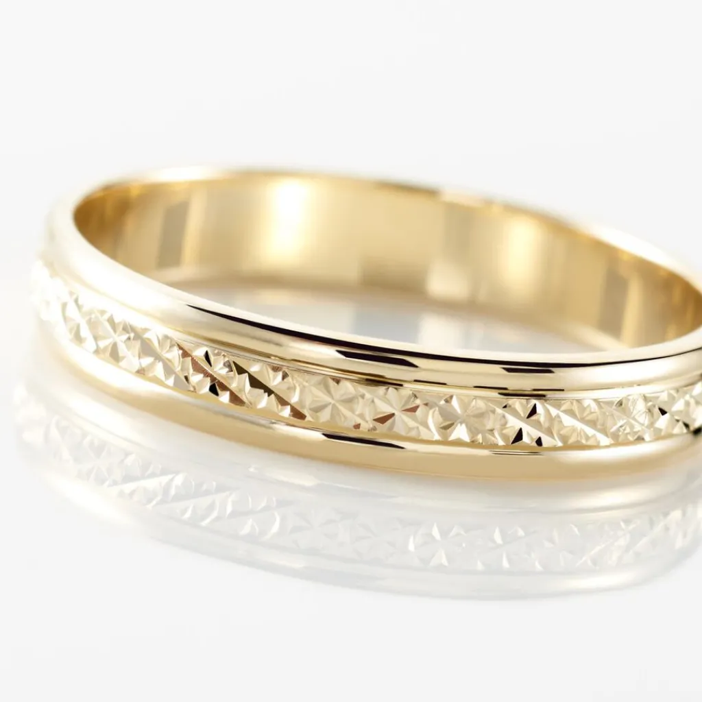 Histoire d'Or Alliance Laura Ruban Plat Or Jaune Discount