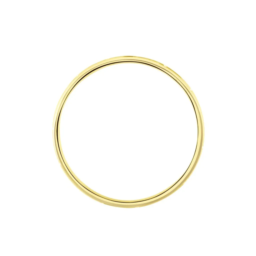 Histoire d'Or Alliance Laurette Ruban Plat Or Jaune Hot