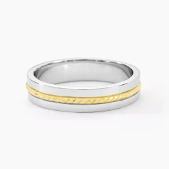 Histoire d'Or Alliance Leandro Ruban Argent Bicolore Hot