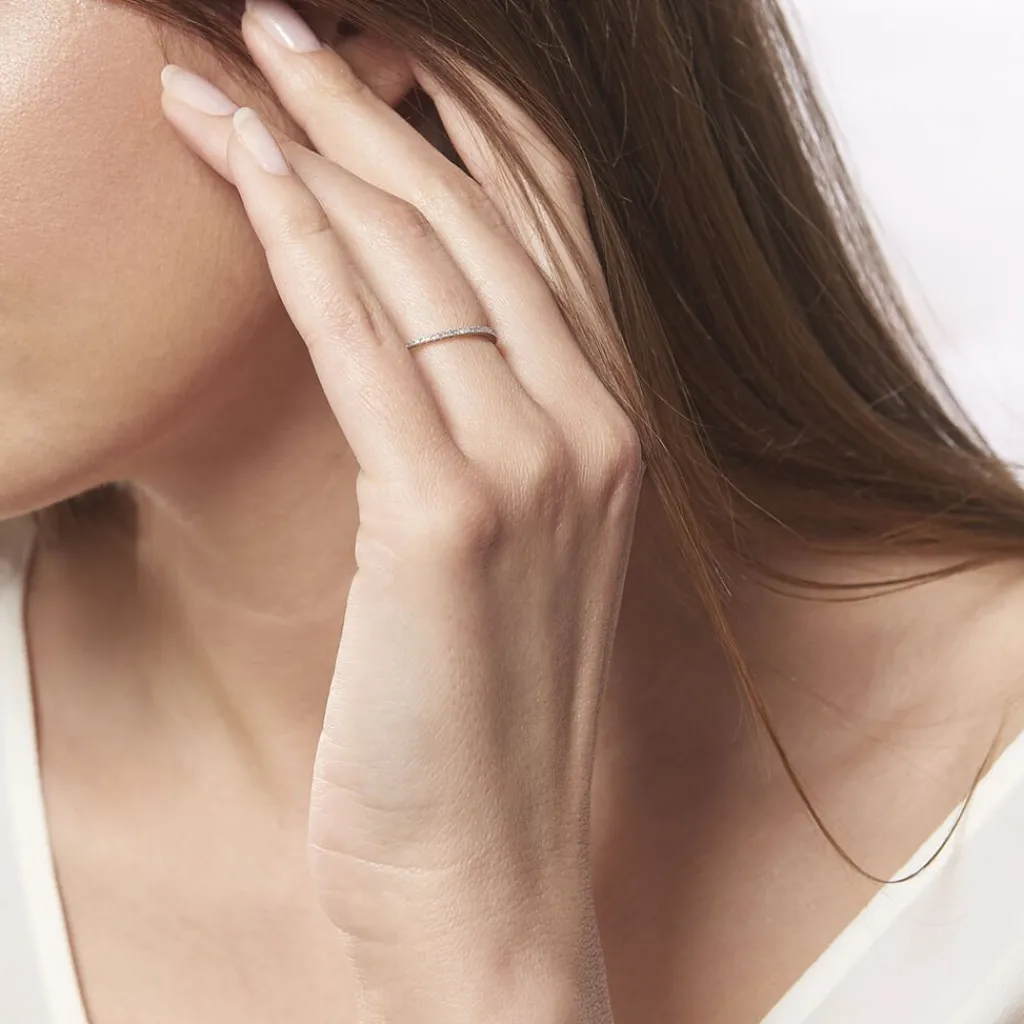 Histoire d'Or Alliance Lu Or Blanc Diamant New