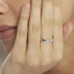 Histoire d'Or Alliance Magali Ruban Plat Or Blanc Online