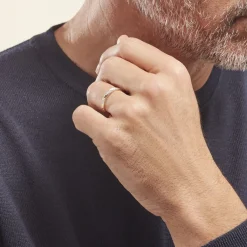 Histoire d'Or Alliance Manig Ruban Plat Or Bicolore