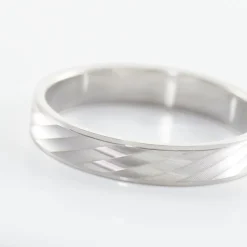 Histoire d'Or Alliance Marcello Ruban Plat Or Blanc Outlet