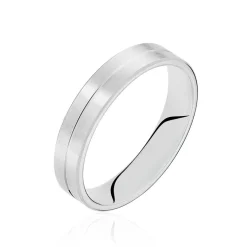 Histoire d'Or Alliance Marie-eva Ruban Plat Or Blanc Discount