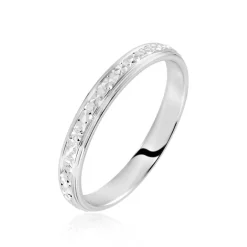 Histoire d'Or Alliance Marine Ruban Plat Or Blanc Outlet