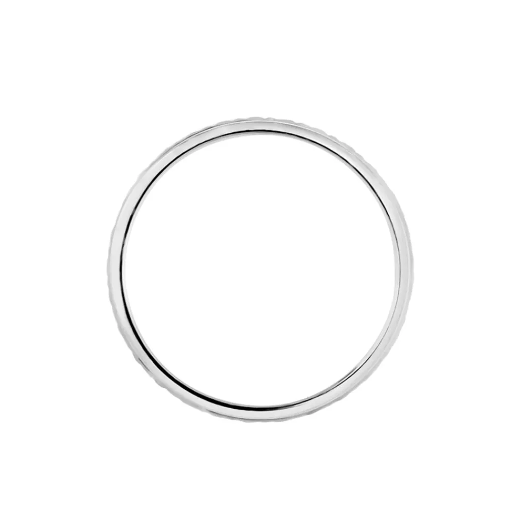 Histoire d'Or Alliance Marine Ruban Plat Or Blanc Outlet